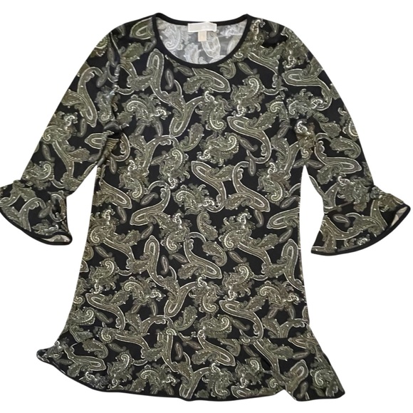 Michael Kors Dresses & Skirts - Michael Kors Paisley Dress - Black and Green